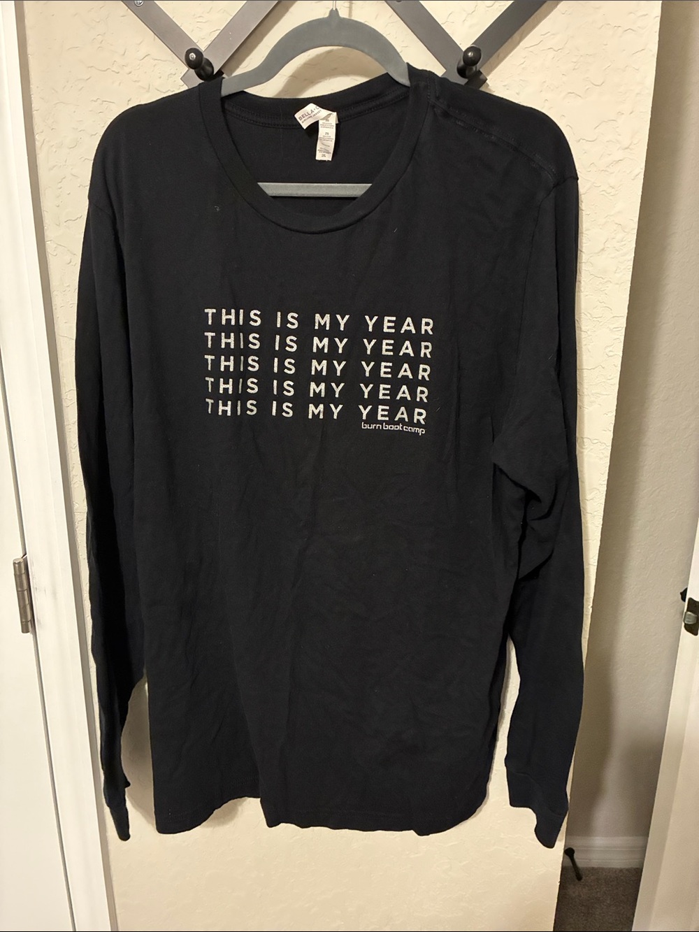 Burn Boot Camp Black Long-Sleeve Tee — "This Is My Year" Graphic